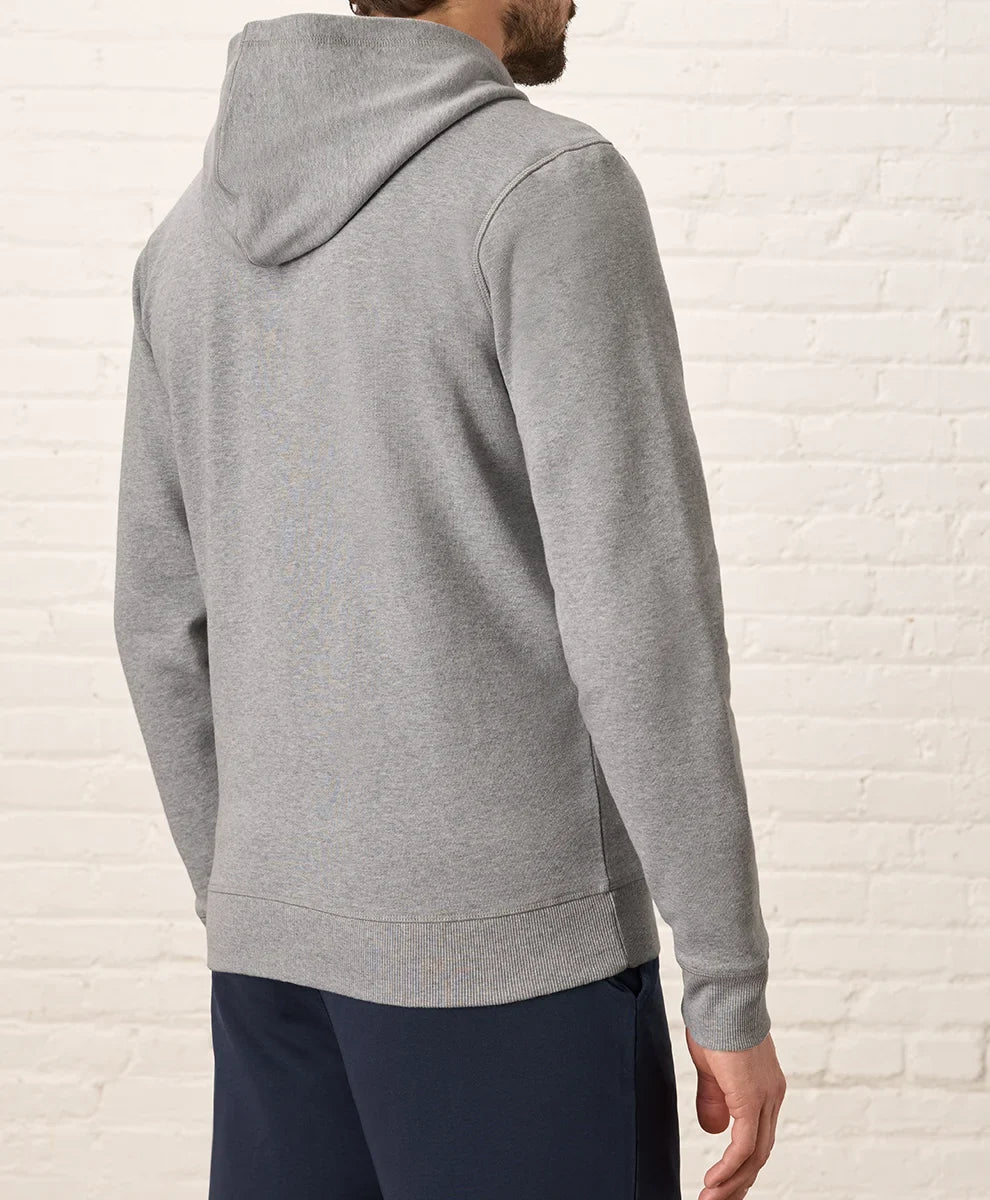 brushed fleece zip hoodie