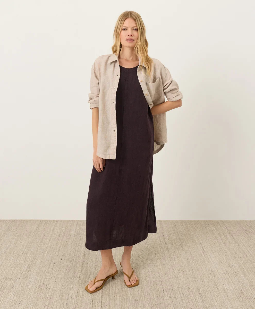 clearance linen easy tank dress
