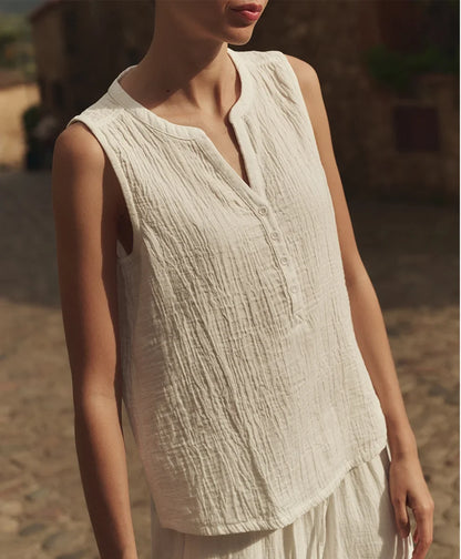 clearance coastal double gauze henley tank