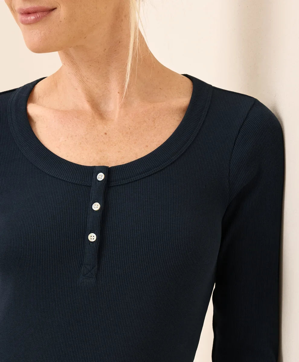 clearance easy rib slim henley