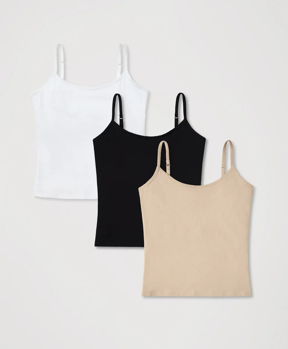 everyday shelf bra cami 3-pack