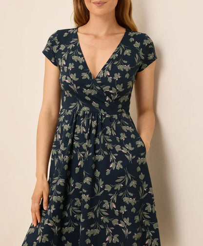 clearance fit & flare crossover dress