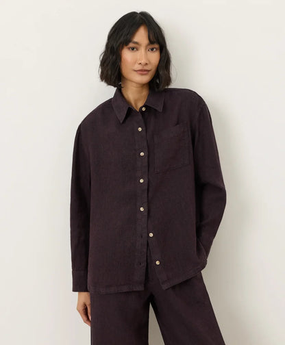clearance linen relaxed shirt