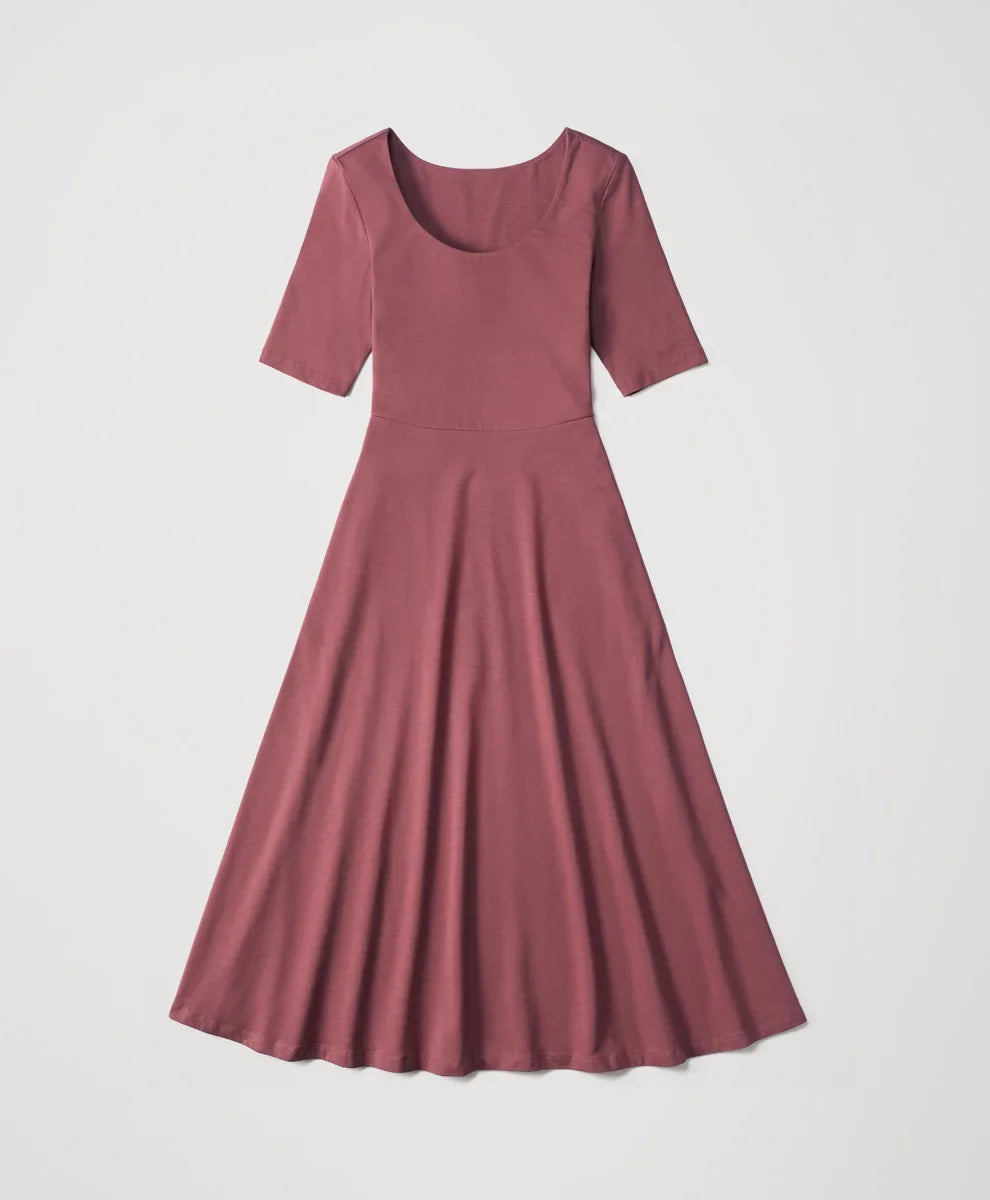 clearance fit & flare signature scoop dress