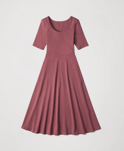 clearance fit & flare signature scoop dress
