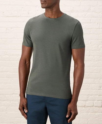 luxe essential slim fit crewneck tee