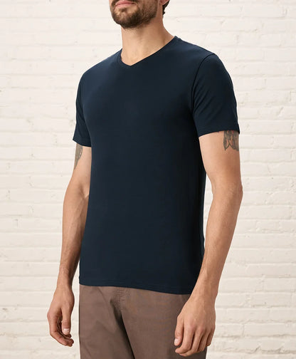 luxe essential slim fit v-neck tee