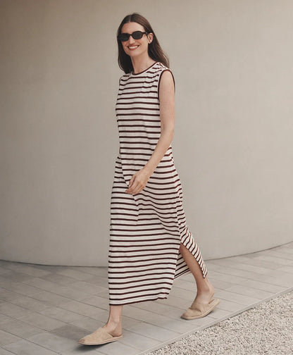 soft-slub essential easy muscle tee maxi dress