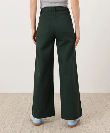 clearance stretch twill wide leg pant