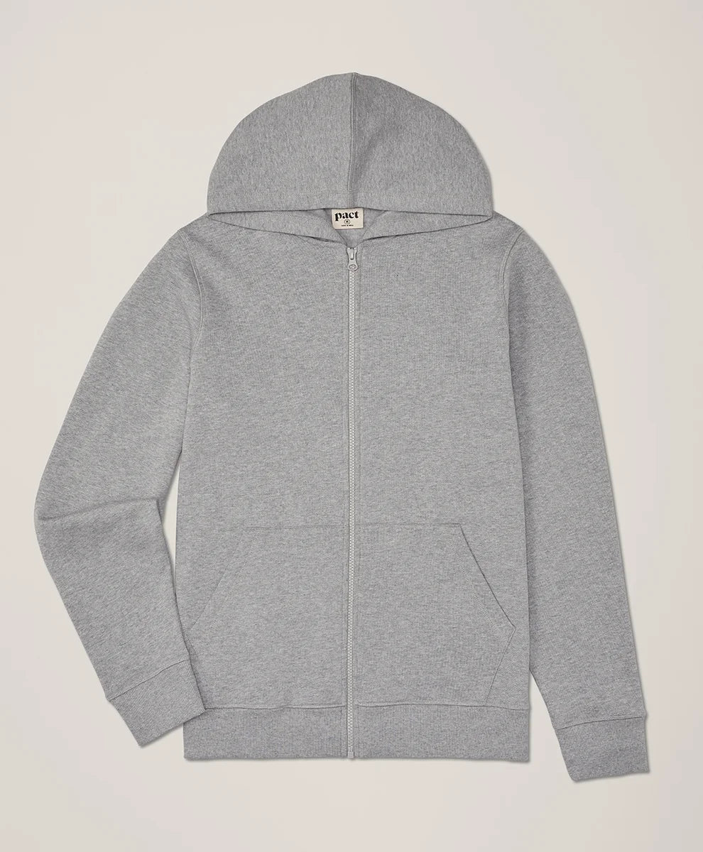 brushed fleece zip hoodie