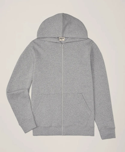 brushed fleece zip hoodie