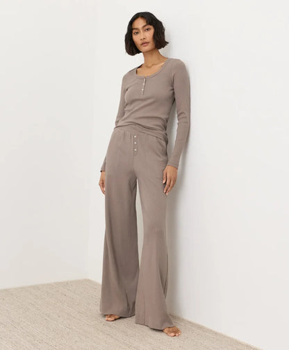 clearance dream rib wide leg lounge pant