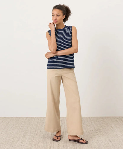 clearance stretch twill wide leg pant