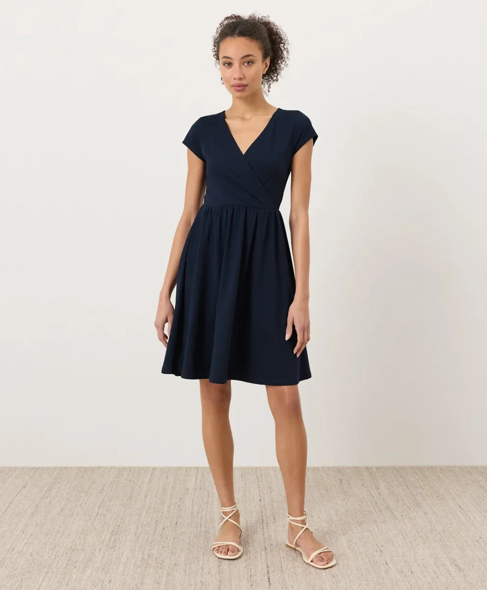 clearance fit & flare crossover dress