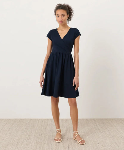 clearance fit & flare crossover dress