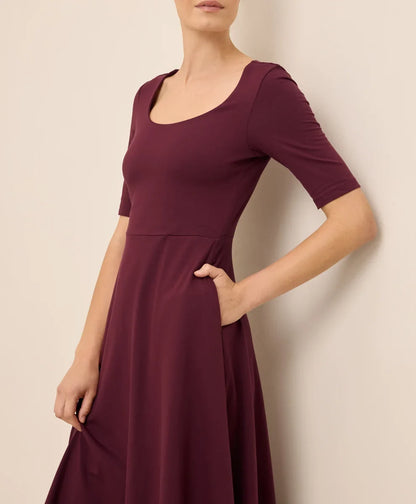 clearance fit & flare signature scoop dress