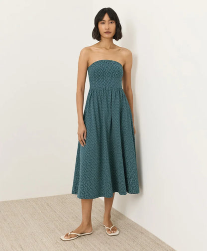 clearance fit & flare strapless dress