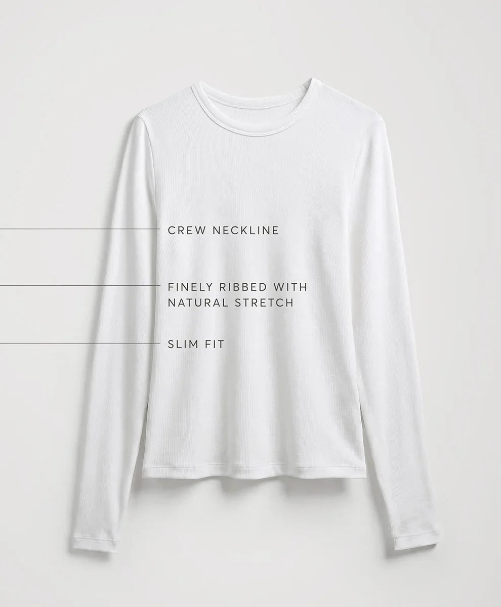 perfect rib crewneck long sleeve tee