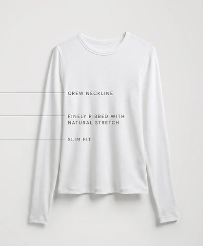 perfect rib crewneck long sleeve tee