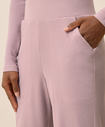 clearance easy rib wide leg lounge pant