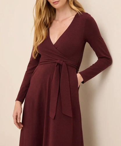 clearance fit & flare wrap dress