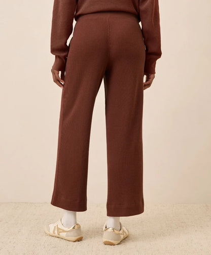 clearance thermal waffle wide leg pant