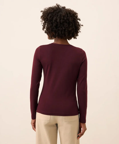 clearance luxe stretch jersey slim long sleeve tee