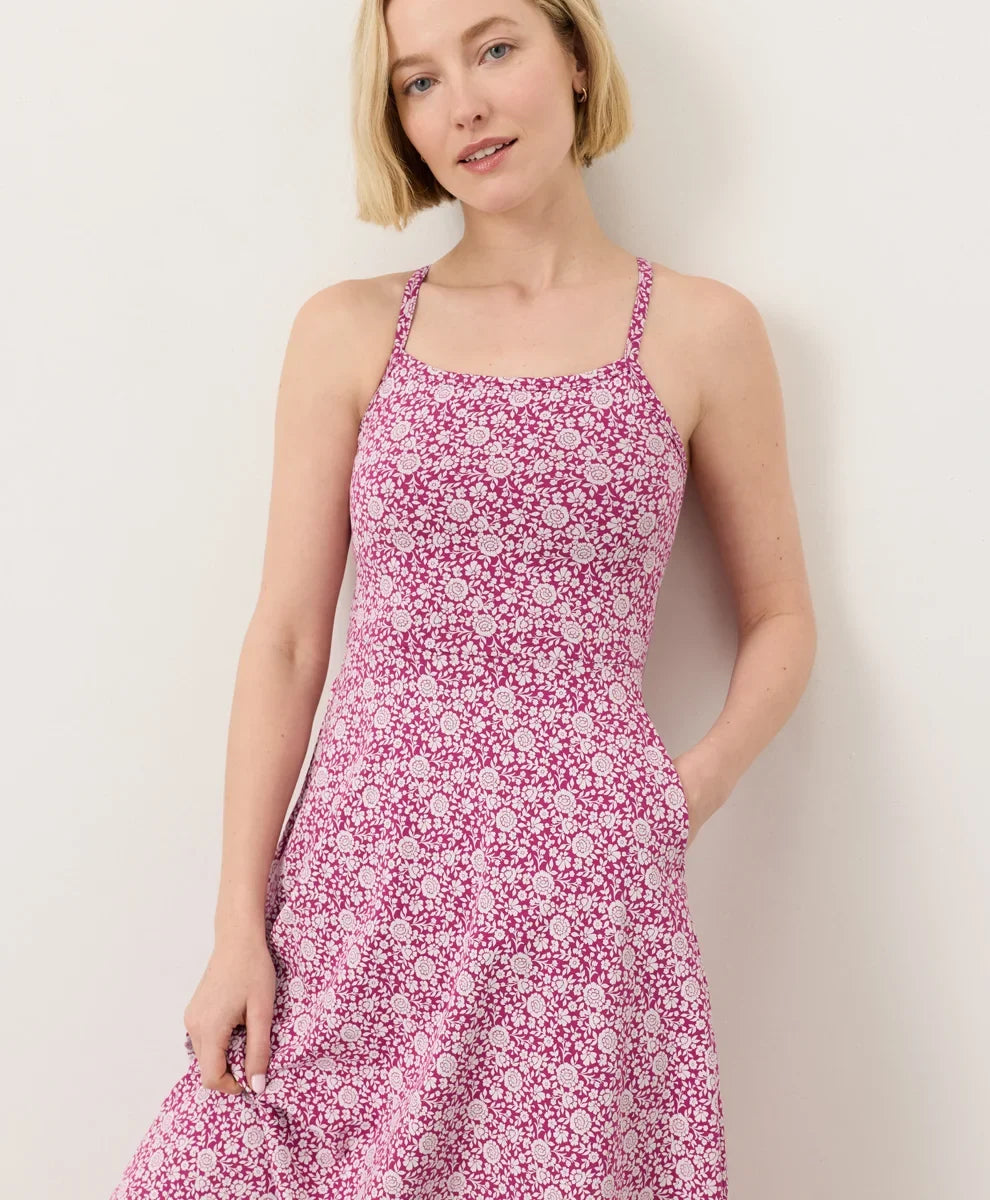 clearance fit & flare midi dress