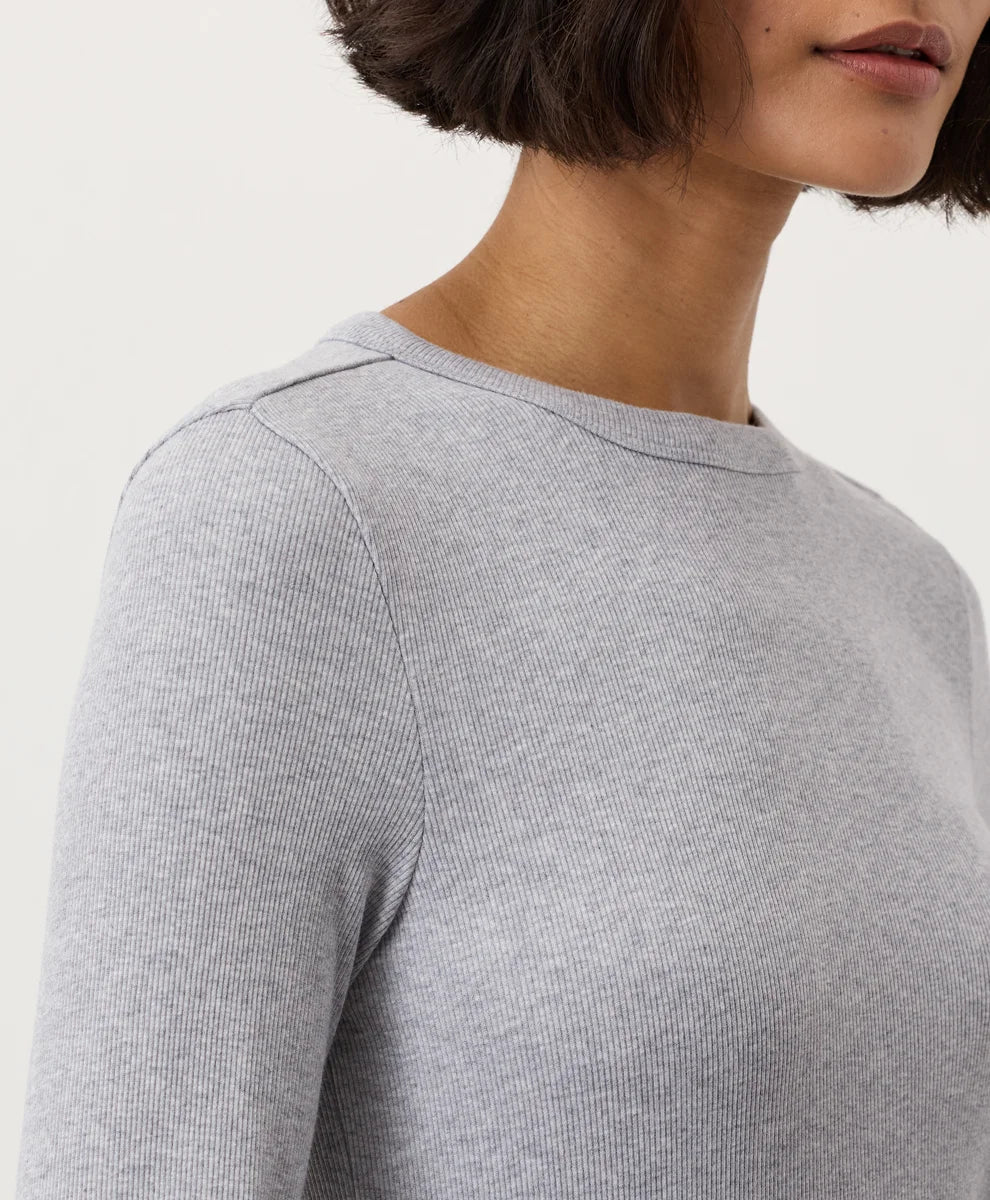 perfect rib crewneck long sleeve tee