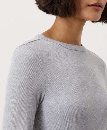 perfect rib crewneck long sleeve tee