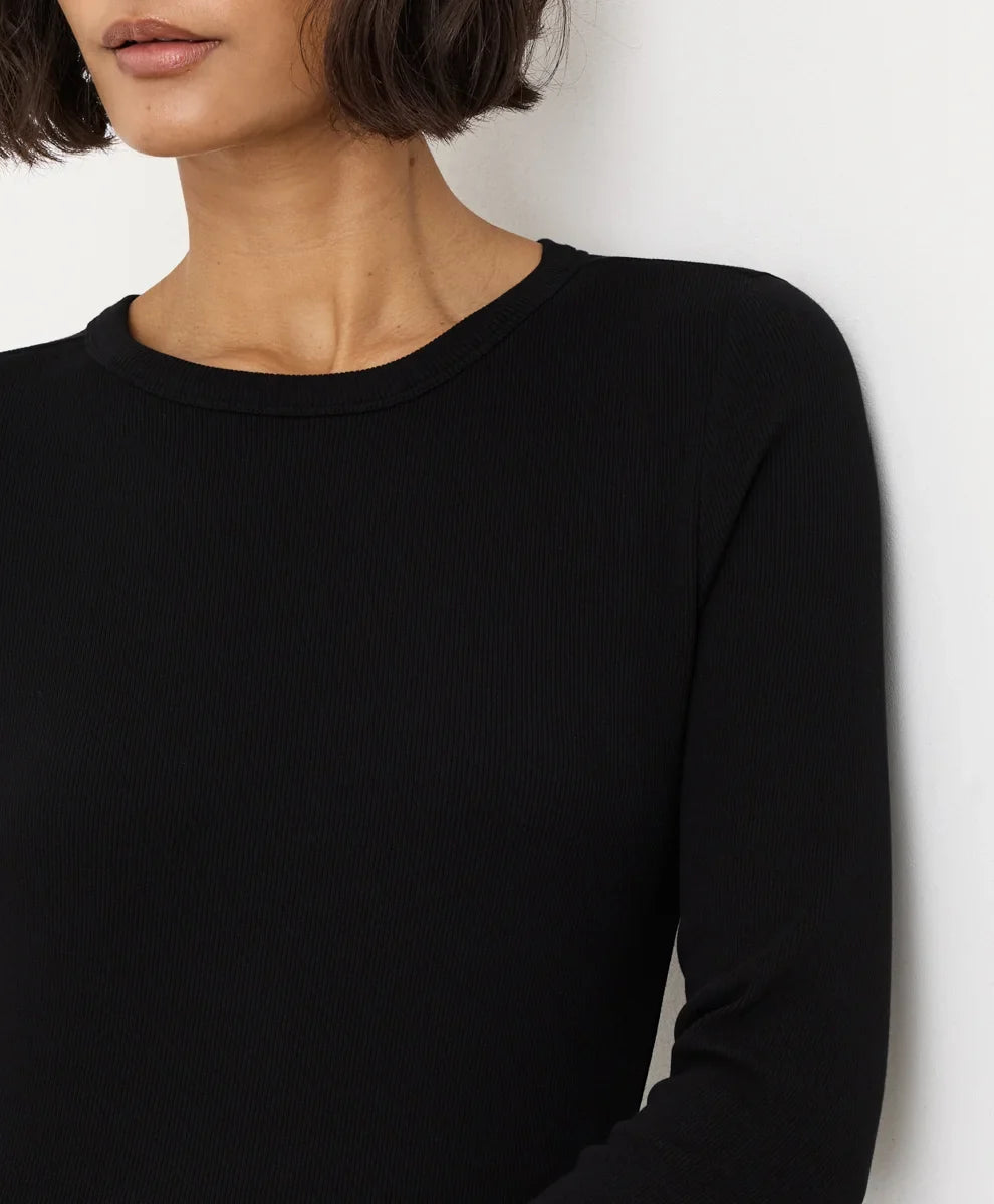 perfect rib crewneck long sleeve tee