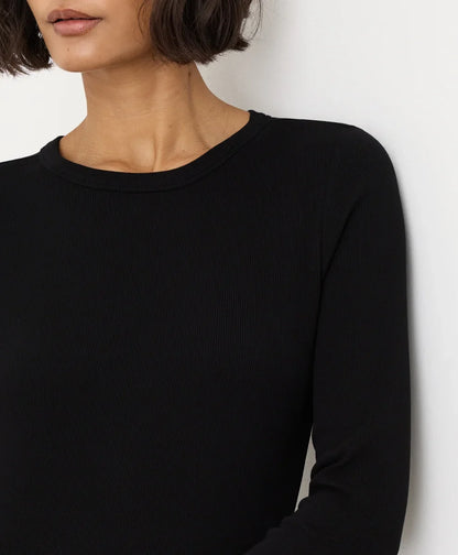 perfect rib crewneck long sleeve tee