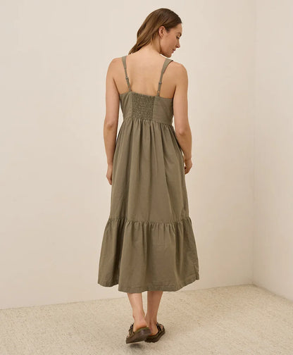 clearance canopy linen blend easy tank dress