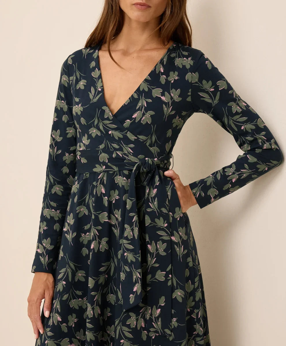 clearance fit & flare wrap dress