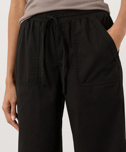 clearance stretch poplin wide leg pant