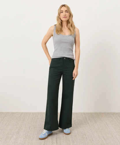 clearance stretch twill wide leg pant