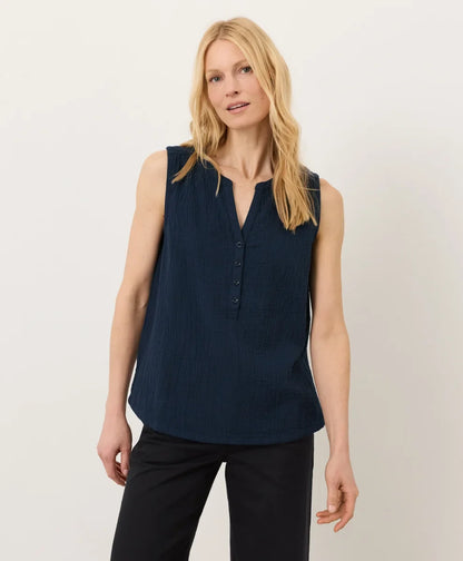 clearance coastal double gauze henley tank