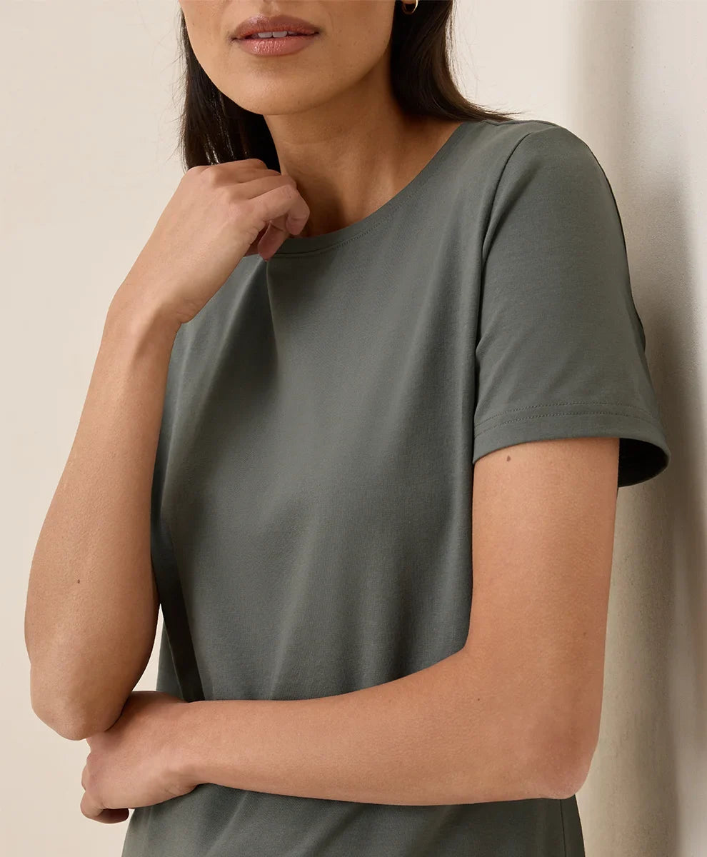 clearance luxe stretch jersey slim tee