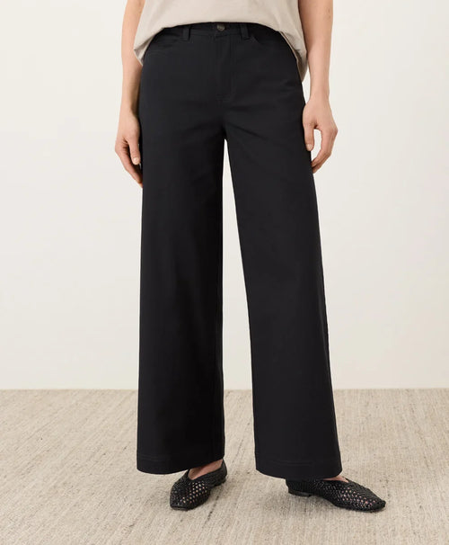 clearance stretch twill wide leg pant