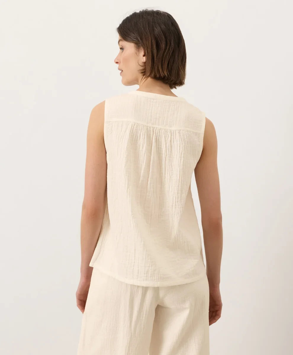 clearance coastal double gauze henley tank