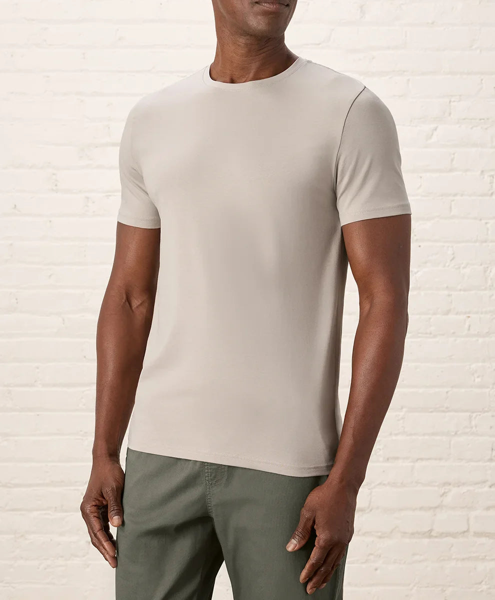 luxe essential slim fit crewneck tee