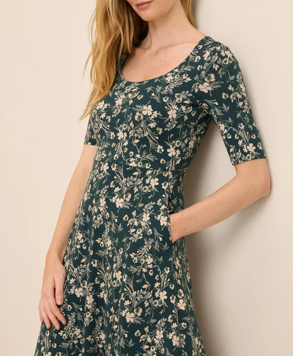 clearance fit & flare signature scoop dress