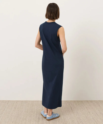 soft-slub essential easy muscle tee maxi dress