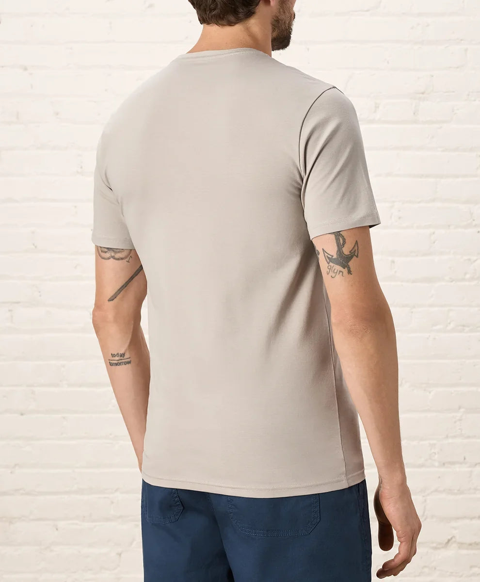 luxe essential slim fit v-neck tee
