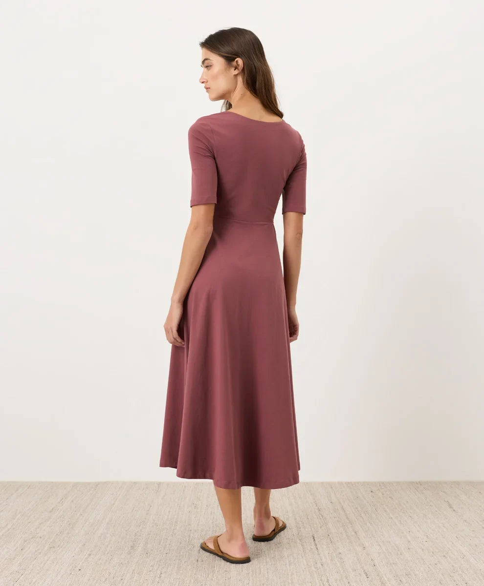clearance fit & flare signature scoop dress