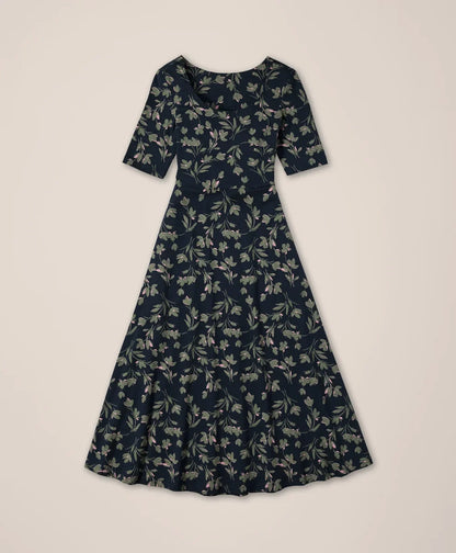 clearance fit & flare signature scoop dress