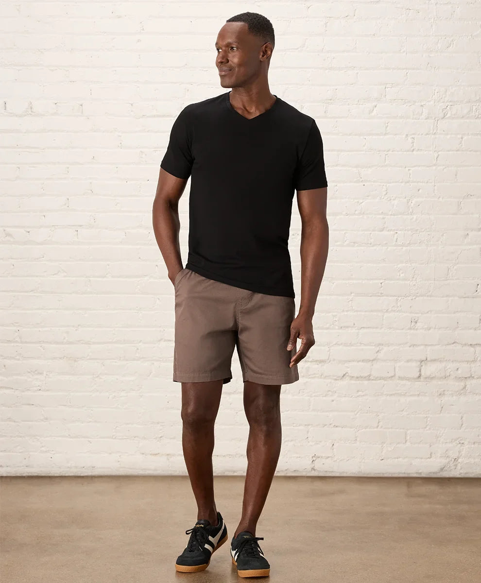 luxe essential slim fit v-neck tee