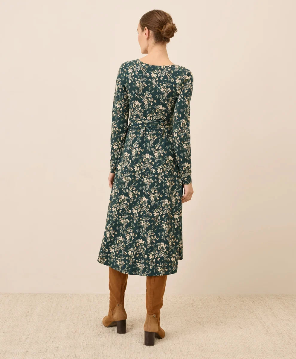 clearance fit & flare wrap dress