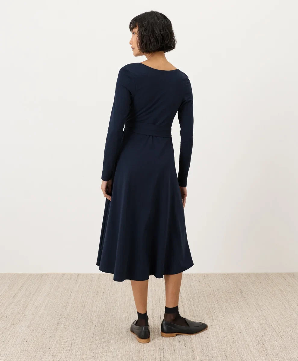 clearance fit & flare wrap dress