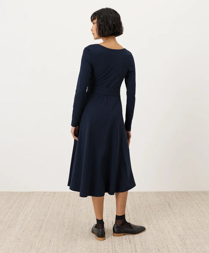 clearance fit & flare wrap dress